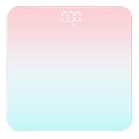 DWW Bathroom Square Digital Weight Scale with LED Display, USB Charging, 396Ibs/180kg Capacity, Tempered Glass, High Precision Measurements