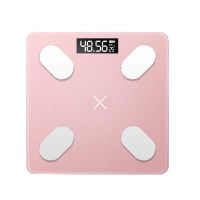 CGOLDENWALL Bluetooth Smart Body Fat Scale Digital Weight Scale with app Body Composition Analyzer Health Monitor for Body Weight Fat Water BMI BMR Muscle Mass (Rose, Rechargeable Type)