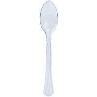Hanna K. Signature Collection 51 Count Heavyweight Plastic Teaspoon, Clear