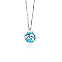 Anlive Mama Bear Necklace Aromatherapy Essential Oil Diffuser Locket for Mom (Silver)