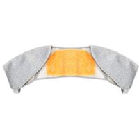 Shoulder Support Brace, Heating Pain Relieve Bamboo Carbon Gold Fleece Winter Warm Protective Double Shoulder Wrap Belt(L)