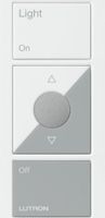 Lutron Pico Remote for Caseta Wireless Smart Dimmer and Plug-In Lamp Dimmer with Favorite Setting, PJ2-3BRL-GWH-L01, White/Gray