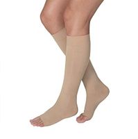 Jobst Opaque Knee KNEE HIGH Firm 20-30mmHg XL FULL CALF Beige OPEN TOE