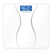 Bathroom Floor Body Scale Glass Smart Household Electronic Digital Weight Balance Bariatric LCD Display 180Kg/50G,White