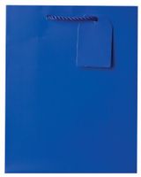 Jillson Roberts 6-Count Medium 8" x 10" x 4" All-Occasion Gift Bags Available in 20 Solid Colors, Royal Blue Matte