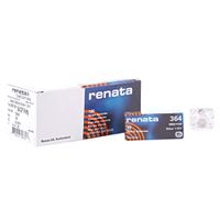 Renata Strip of 10 Genuine Fresh 364 SR621SW Swiss Made Silver 1.55v Batteries
