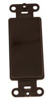 Leviton 80414 Decora Plastic Adapter Plate, Blank - No Hole, With-Ears, and Two Mounting Screws,Brown.