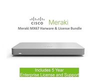 Cisco Meraki MX67 Router Security Appliance Includes 5 Year License Bundle
