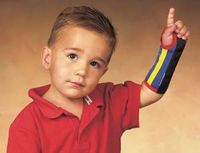 North Coast Medical Otto-Bock Child Wrist Splint, Left, Size: M