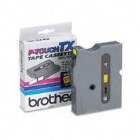 Genuine Brother 1/2" (12mm) Black on Yellow TX P-touch Tape for Brother PT-35, PT35 Label Maker