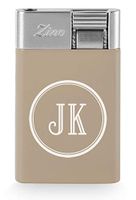 Personalized Beige Zino ZM Jetflame Cigar Lighter with Free Laser Engraving (Two Initial)
