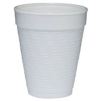 Dart Container 10KY10 10 oz. White Foam Embossed Cup - 1000 per case