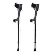 Qucasyl Ergonomic Light Weight Forearm Crutch, Aluminum, Adult,Height Adjustable 30-45.2Inch,Weight Capacity 220 Lbs,2pcs