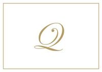 Thank You Notes Personalized Stationery Note Cards for Thank You Note Monogrammed Initial Box of 8 Gold Letter Q
