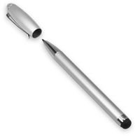 BoxWave Capacitive Styra - 2 in 1 pen and stylus for Apple iPad 4, iPad mini, iPad 3, iPad 2, iPhone 5, iPhone 4S, Nexus 7, Galaxy Note 2, Galaxy S4, Galaxy S3, Universal Touchscreen Stylus for All Touchscreen Devices (Magnet Silver)