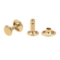 uxcell 20 Sets Double Cap Rivets Round Rivet Fasteners for Leather Craft Decorations 10mm 13mm