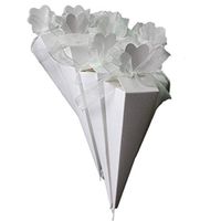 TENDYCOCO Wedding Candy Boxes Paper Favors Boxes with Ribbon Cone Gift Package Boxes for Wedding Bridal Baby Shower Birthday Easter Party Supplies 50pcs