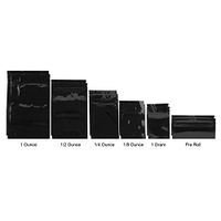 Smell Proof Barrier Bags - Zipper w/Heat Seal - 1,000 Bags (Black & Black, 1 Ounce)