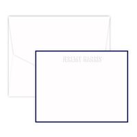 Personalized Montreal Embossed Card with Border (White)