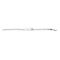 Sterling Silver Medical ID Figaro Link Bracelet