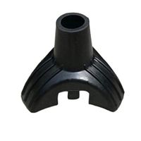 Artibetter 2PCS Tripod Stand for Cane Rubber Walking Stick Cane Replacement tip end Crutch feet (Black)