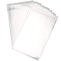 Foraineam 400PCS 6” x 9” Resealable Cellophane Bags Clear Cello Bags, 3.5 Mils Thick Candy Bread Cookie Poly Bags
