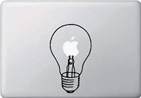 Light Bulb Vinyl Car Sticker Symbol for Track Pad Decal Laptop Skin Ipad MacBook Window
