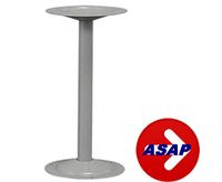 Heavy Duty Steel Bench Pedestal - 16.25" High - Gray