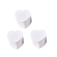 EORTA 200 Pieces Gift Tags Kraft Paper Blank Hanging Labels Small Heart Shaped Cards Favor Note Without String Vintage Decoration for Wedding Party DIY Art Craft, White