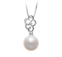 Hilary White 10-11mm AAAA Quality Freshwater 925 Sterling Silver Cultured Pearl Pendant For Women