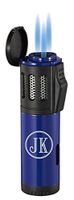 Personalized Visol Artemis Blue Triple Torch Flame Cigar Lighter - Free Engraving (Two Initials)