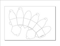 Print-Ready Cupcake Boxes (5" x 5" x 5"), 1-UP on 18" x 12" White 14pt C2S Productolith Paper - 100 Sheets (100 Boxes)