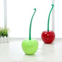 Pumsun Toilet Brush Clean Tool Cherry Shape Bathroom Cleaning Toilet Brush (Red)