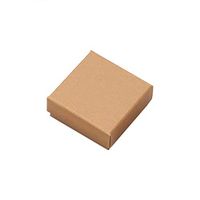 Yonger Jewelry Gift Box Hard Paper Box Necklace Bracelet Earrings Carton Kraft Paper Box with Cotton Core Brown