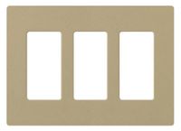 Lutron SC-3-MS Claro Three-gang Wallplate Mocha Stone