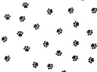 Black Paws"PAW Print" Tissue Paper for Gift Wrapping 20"x30" White Sheets (50)