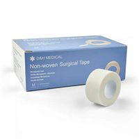 12 Bulk Pack Microporous Medical Tape Adhesive Bandage, 1 Inch Length x 10 Yards Hypoallergenic Self Adhesive Rolls, Flexible Stretch Breathable Dressing Used For Post-Surgical Incisions Wound Care.