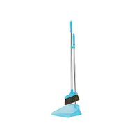 Broom and Dustpan With Long Handle Telescopic Up Windproof Soft Brush Extra Long Handle Broom Set Stainless Steel Rod Non-stick Hair Broom And Dustpan Used For Lobby Floor Home Kitchen Garden Schools