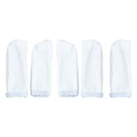 WEFOO 50 Pcs Finger Cots Cotton Finger Guards Finger Toe Thumb Cot Protection for Skin Cracking Calluses Wicks Moisture Jewelry Clean Smudges