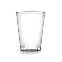Fineline Settings 410-CL, 10 Oz. Quenchers Serve Clear Plastic Tumblers, Disposable Heavy Base Brandy Whiskey Tumblers, Plastic Scotch Whisky Glasses (50)