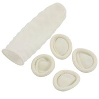 IIVVERR 100 Pcs Disposable Rubber Latex Finger Cots ESD Fingertips Gloves (100 piezas de goma desechable de látex Dedo Cots Guantes de punta de los dedos ESD