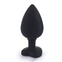 BATEER Heart-Shape Silicone Amal Plug Adult Massage Toy for Women, Beginners