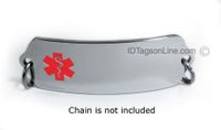 Lymphedema Medical ID Alert Tag with Embossed Emblem from Stainless Steel.