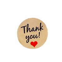 Mr-Label 300 Pcs of Circle Sealing Sticker – Thank You Sticker/Thank You Adhesive Label for Card| Envelope|Gift| Product (Kraft)