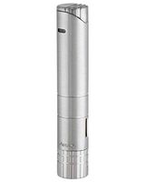 Xikar Turrim Cigar Lighter, Single Jet Flame, Oversized Elongated Fuel Tank, Refillable, Ratcheting Fuel Adjustment, Piezo Ignition, Silver