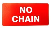 Property Sales Labels , Text: NO CHAIN , Red , Rectangle , Estate & Letting Agent Self-Adhesive Stickers