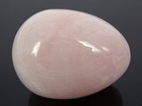 jennysun2010 2 pcs Natural Rose Quartz Gemstone Egg Crystal Healing Sphere Massage Finger Exercise 35x40mm