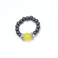 Cats Eye Yellow Stretch Magnetrim Ring (Medium)
