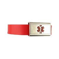 Medical Alert Bracelet | Adjustable up to 6.5" Wrist Size Available | Free Engraving | Medical ID Bracelet - Jelly - Red