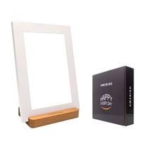 Happy Sunlight Therapy Lamp 10000 Lux Full Spectrum LED Lamp UV-Free Portable Natural Health Light with Stepless Dimming(White,A5 Size)